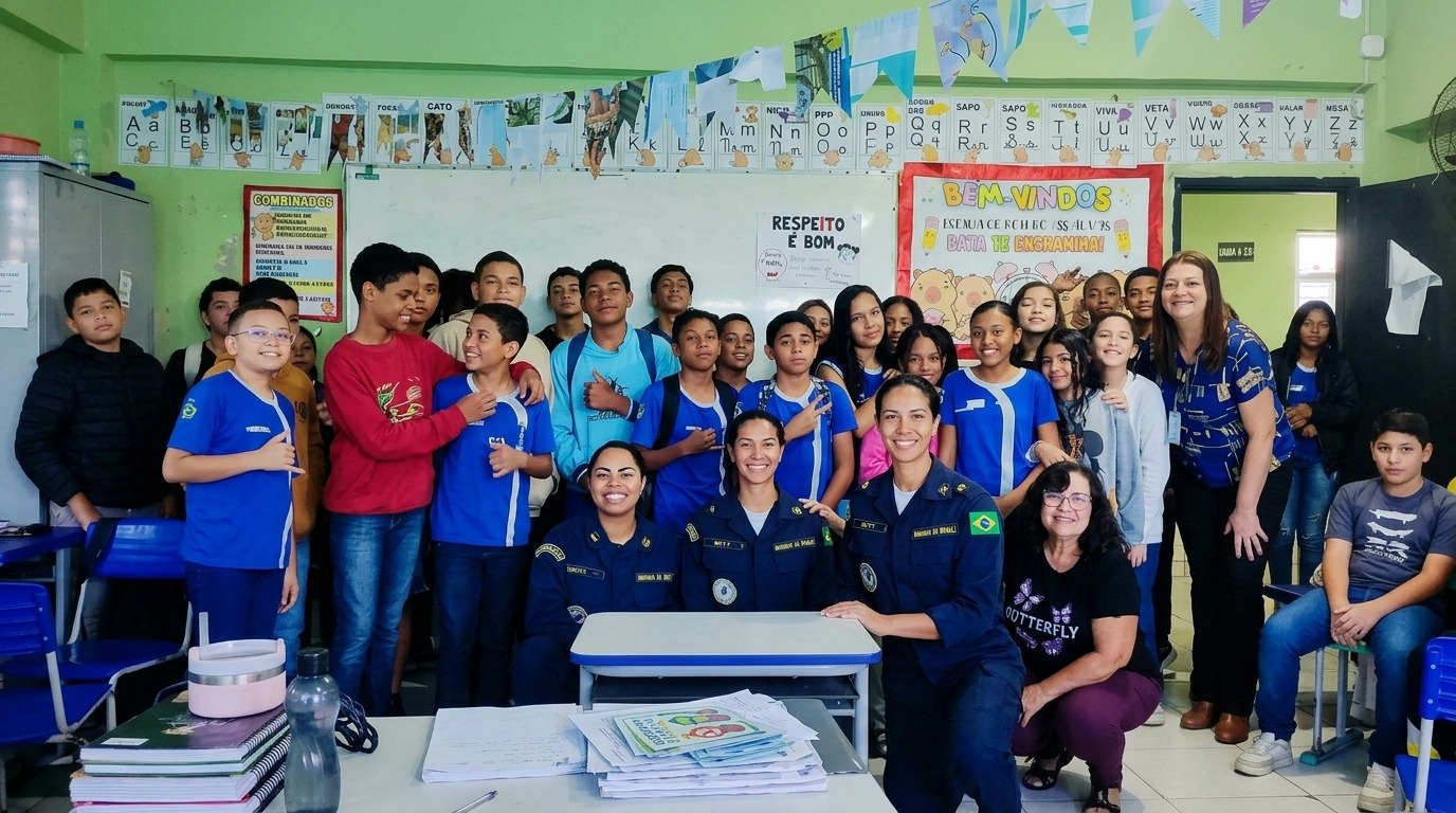Marinha e escolas de São Pedro da Aldeia promovem oficinas contra o bullying Marinha e escolas de São Pedro da Aldeia promovem oficinas contra o bullying