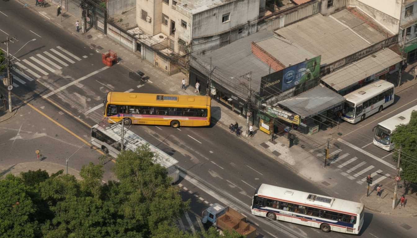 Bloqueio de ônibus paralisa Avenida Ernani Cardoso em Campinho, Rio de Janeiro