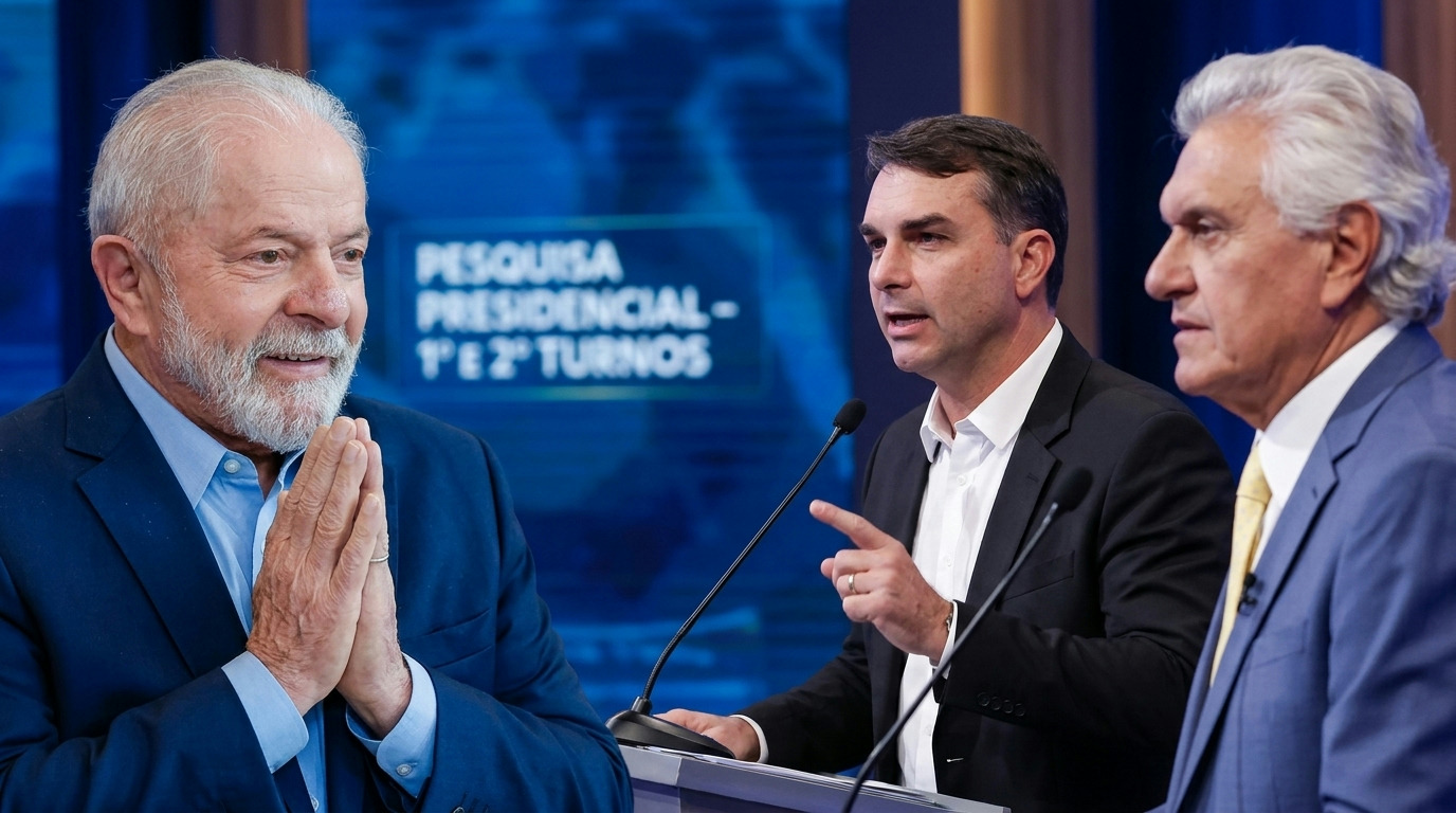 Lula lidera primeiro turno e empata com Flávio e Caiado em nova pesquisa presidencial Lula lidera primeiro turno e empata com Flávio e Caiado em nova pesquisa presidencial