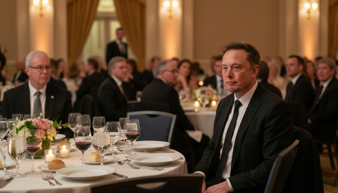 Calma em meio ao caos: convidado come durante ataque em jantar com Trump