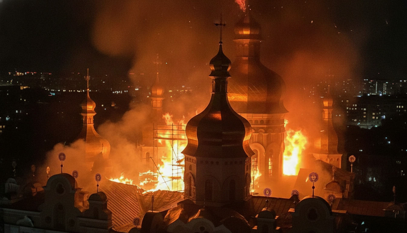 Kiev tem catedral histórica incendiada por ataque russo