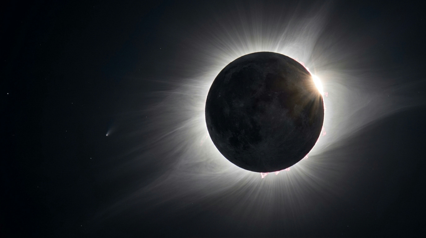 Eclipse solar total fascina cientistas e transforma dia em noite em partes do mundo