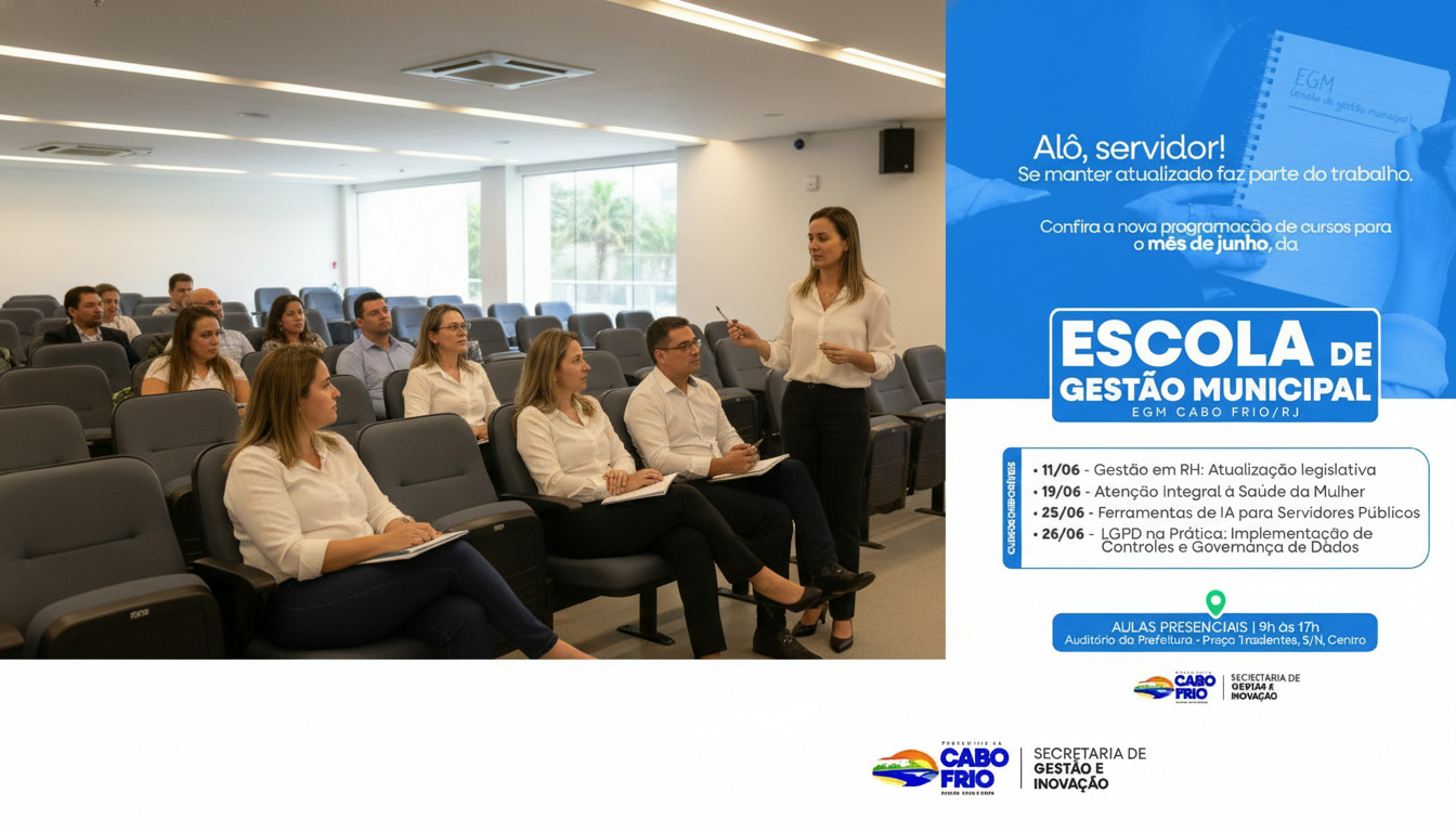Cabo Frio abre inscrições para capacitação de servidores municipais em junho