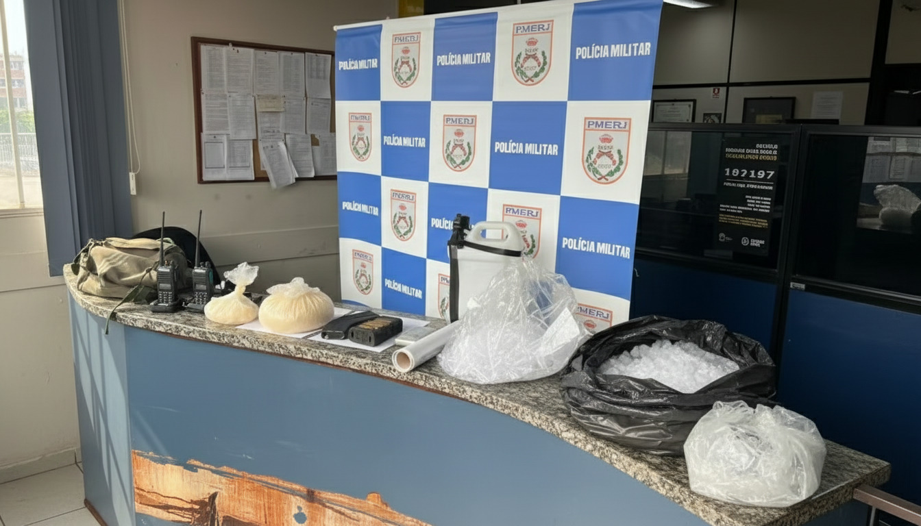 PM realiza grande apreensão de cocaína e armamento em Barra Mansa