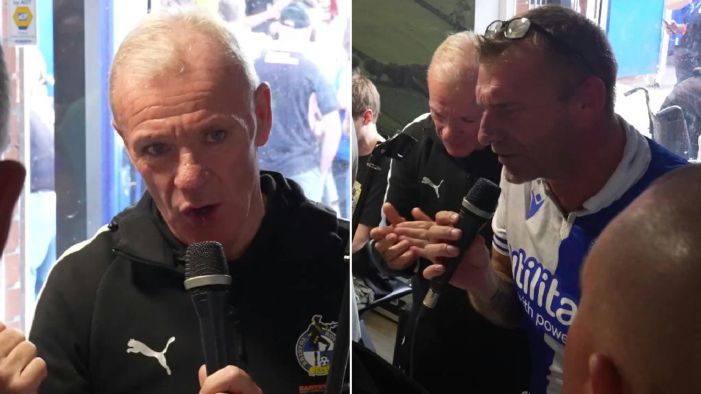 Steve Evans celebrates record-breaking win with Bristol Rovers fans at pub karaoke