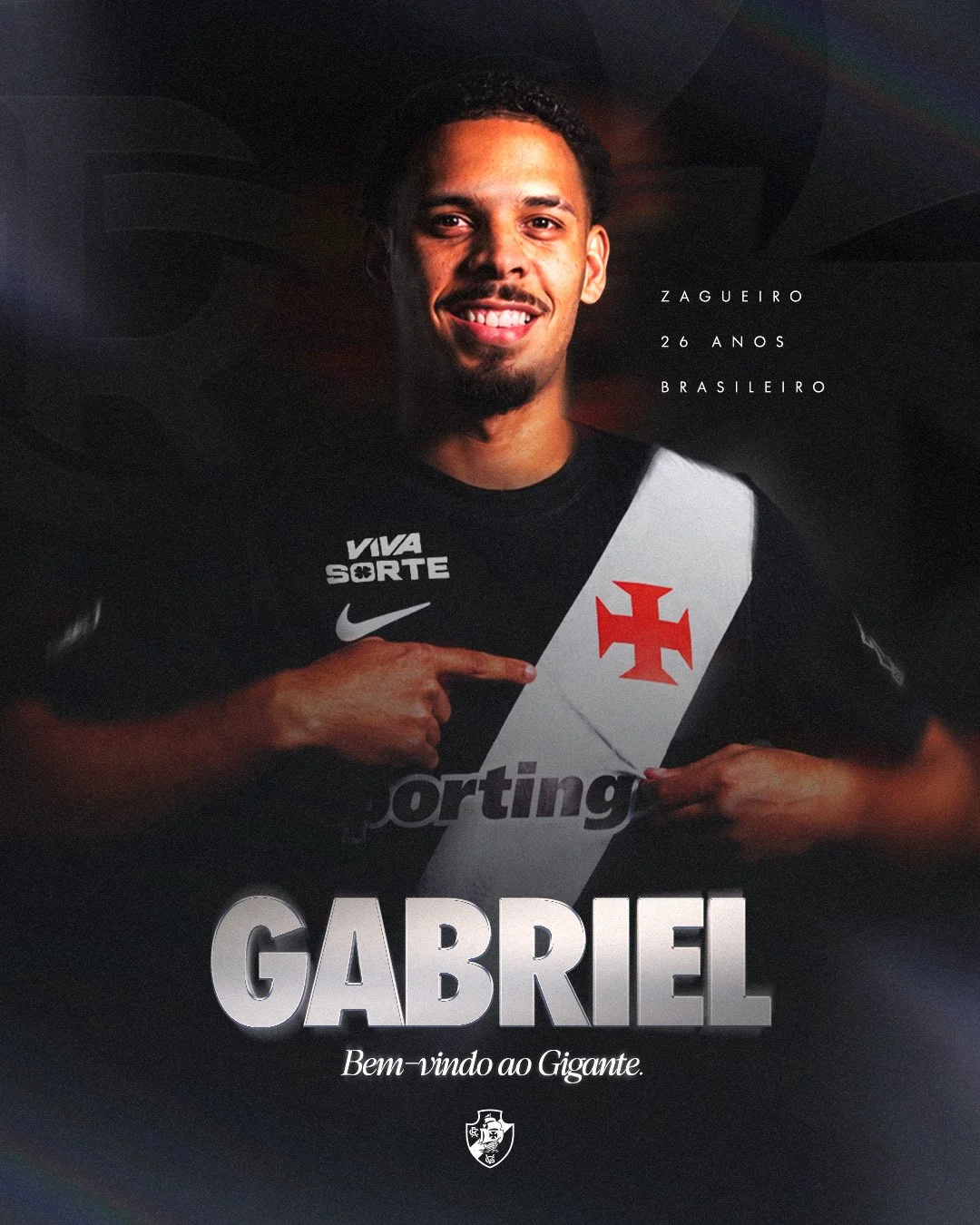 Vasco fecha com Gabriel Pereira para a zaga