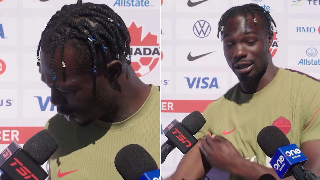 Brighton striker Promise David interrupted by BEE sting during media interview​‌​