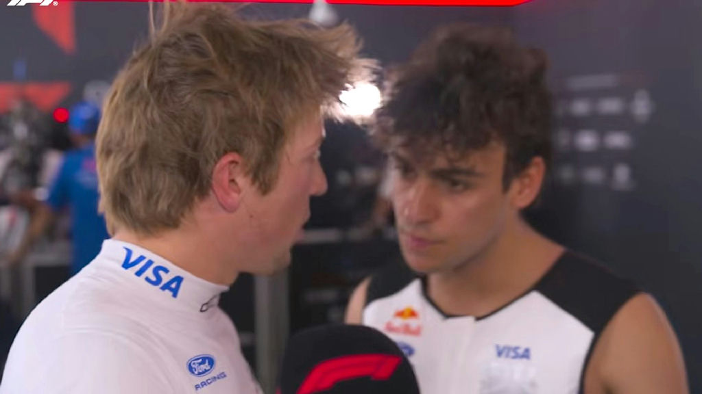 Arvid Lindblad confronts Liam Lawson on live TV following Baku collision​‌​