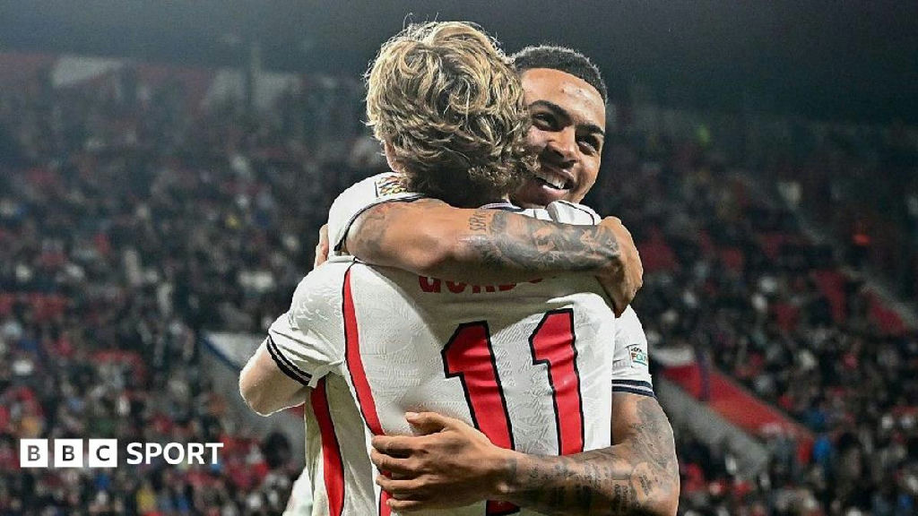 Anthony Gordon e Harry Kane garantem vitória da Inglaterra sobre a República Tcheca na Nations League