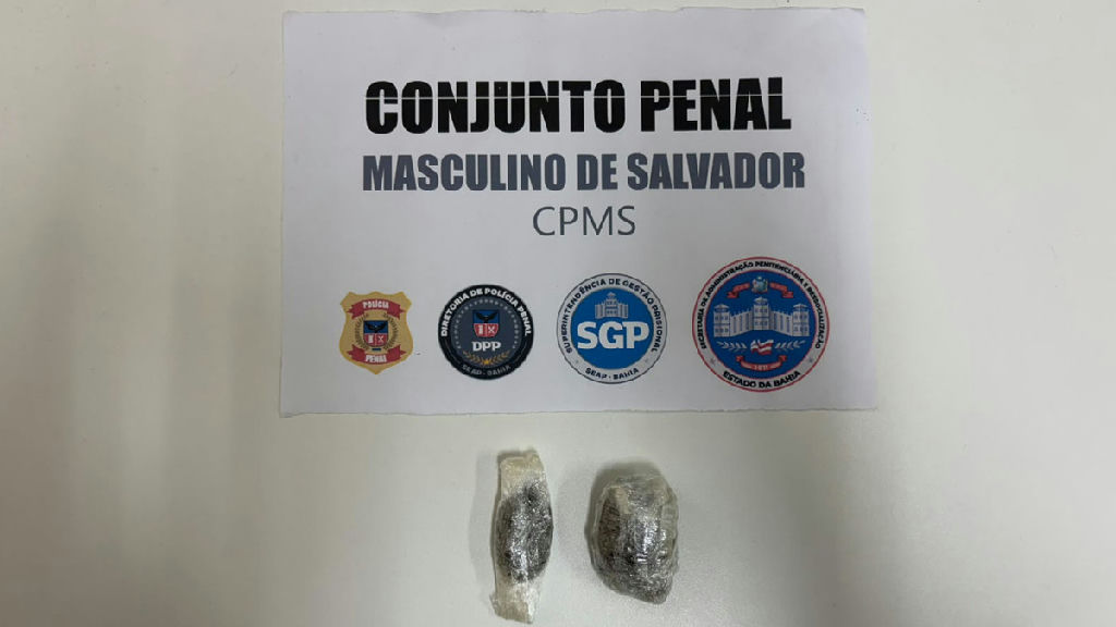Funcionário da cozinha é preso em flagrante com drogas no Conjunto Penal de Salvador nesta sexta