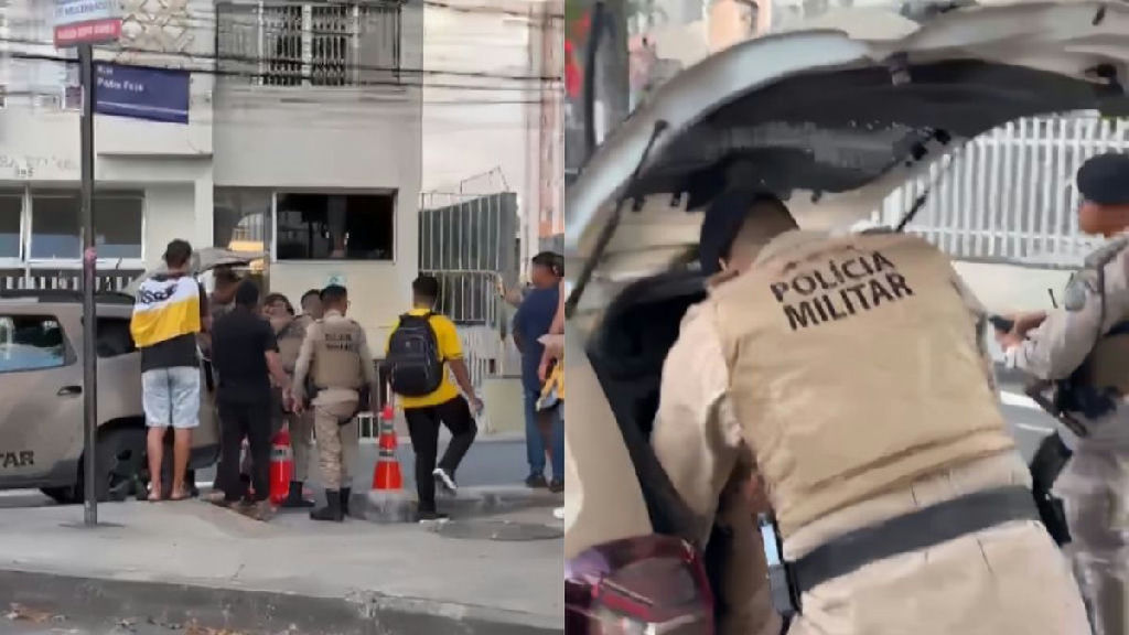 Apoiador de candidato é detido pela Polícia Militar após agressão em Salvador Apoiador de candidato é detido pela Polícia Militar após agressão em Salvador