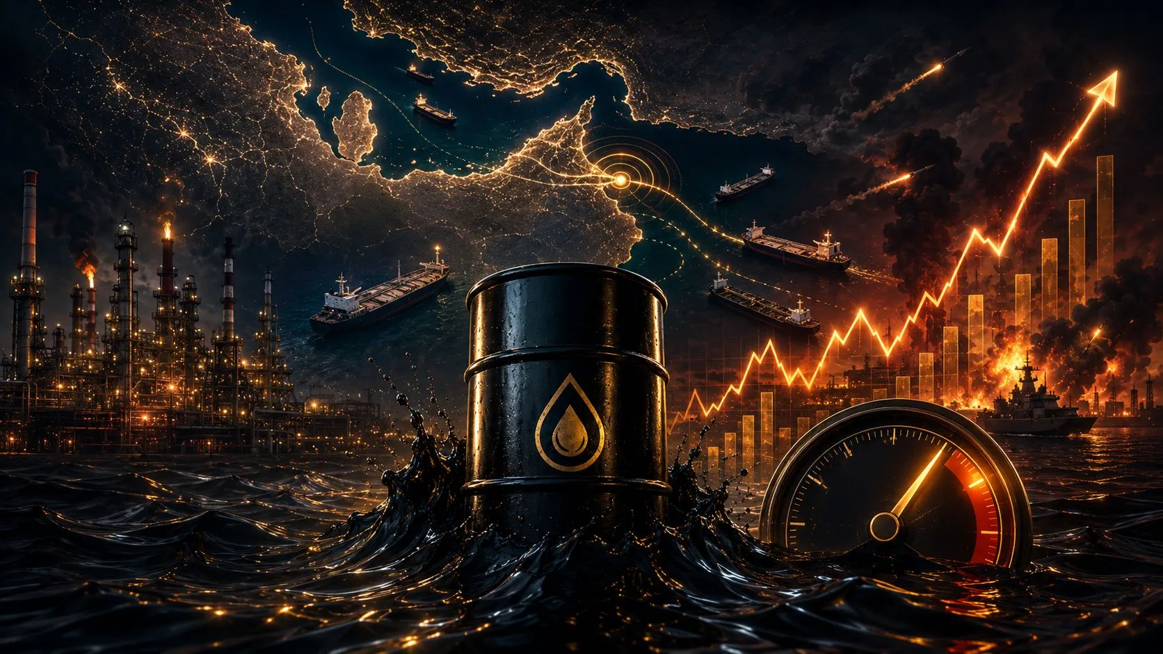 Petróleo Brent dispara acima de US$ 100 com guerra e acende alerta para Região dos Lagos Petróleo Brent dispara acima de US$ 100 com guerra e acende alerta para Região dos Lagos