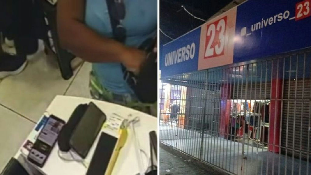 Câmeras de segurança flagram furto de celular em loja de Salvador